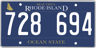 RI license plate 728694