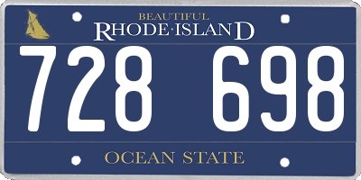 RI license plate 728698