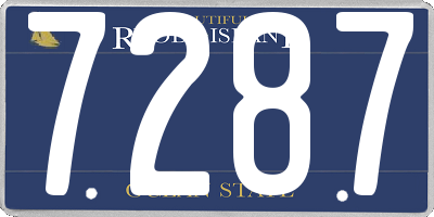 RI license plate 7287