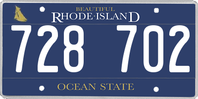 RI license plate 728702