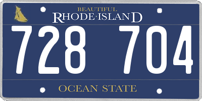 RI license plate 728704