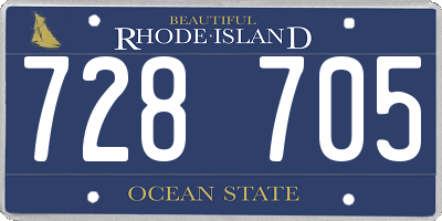 RI license plate 728705