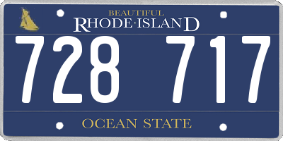 RI license plate 728717