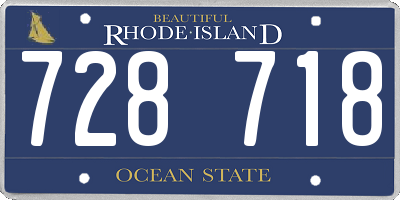 RI license plate 728718