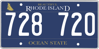 RI license plate 728720