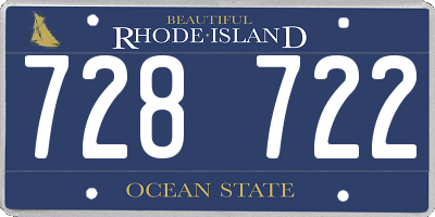 RI license plate 728722