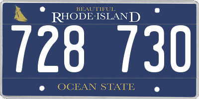RI license plate 728730