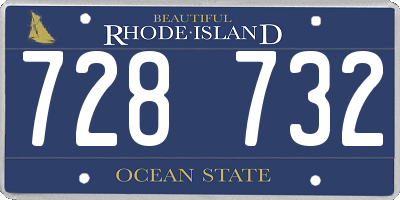 RI license plate 728732