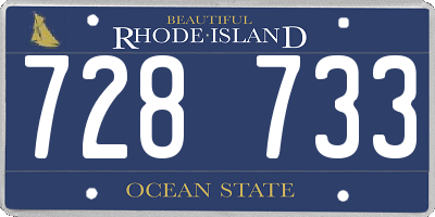 RI license plate 728733