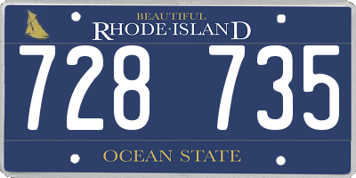 RI license plate 728735