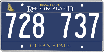 RI license plate 728737