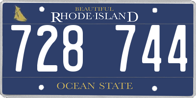RI license plate 728744