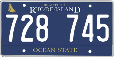 RI license plate 728745