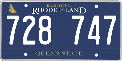 RI license plate 728747
