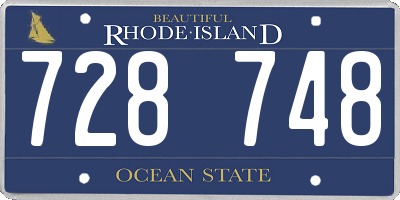 RI license plate 728748