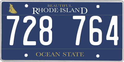 RI license plate 728764