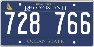 RI license plate 728766