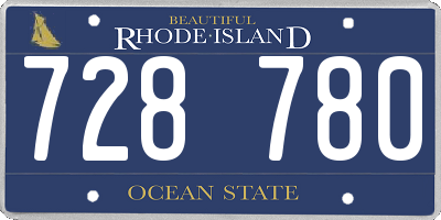 RI license plate 728780
