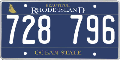 RI license plate 728796