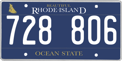 RI license plate 728806