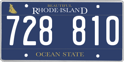 RI license plate 728810