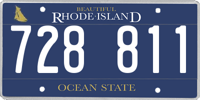 RI license plate 728811