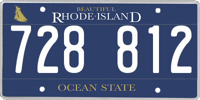 RI license plate 728812