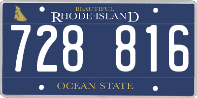 RI license plate 728816