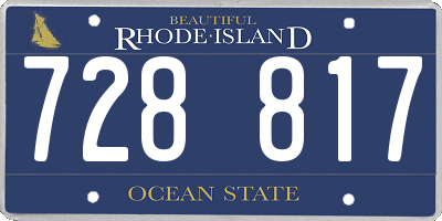 RI license plate 728817