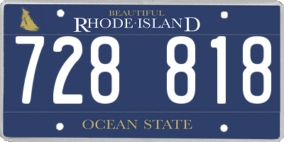 RI license plate 728818