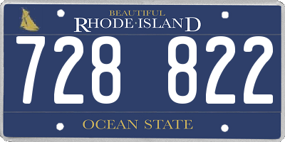 RI license plate 728822