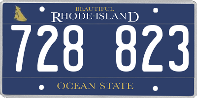 RI license plate 728823