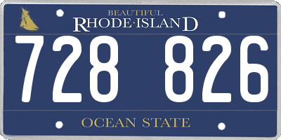 RI license plate 728826