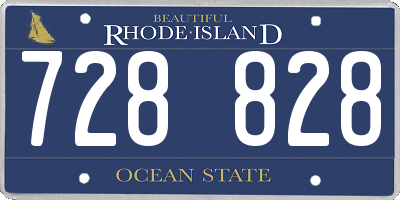 RI license plate 728828