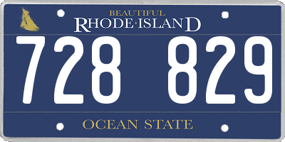 RI license plate 728829