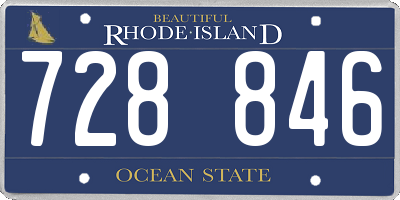 RI license plate 728846