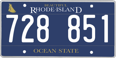 RI license plate 728851