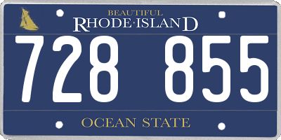 RI license plate 728855