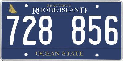 RI license plate 728856