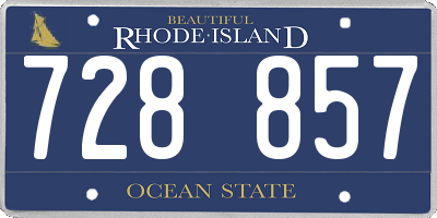 RI license plate 728857