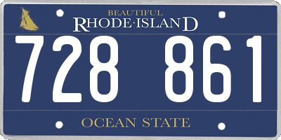 RI license plate 728861