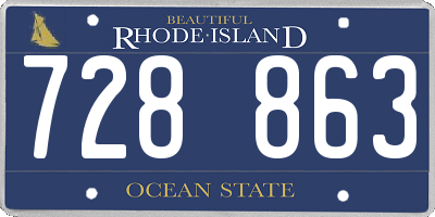 RI license plate 728863