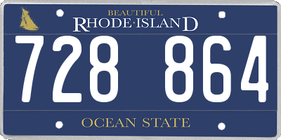 RI license plate 728864