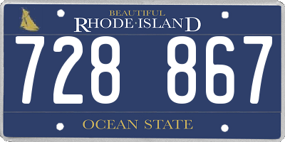 RI license plate 728867