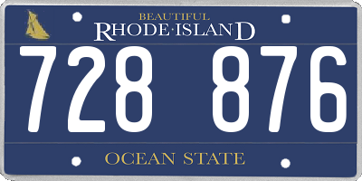 RI license plate 728876