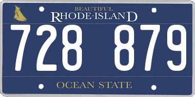 RI license plate 728879