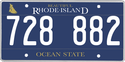 RI license plate 728882