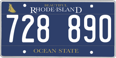 RI license plate 728890