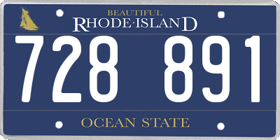 RI license plate 728891