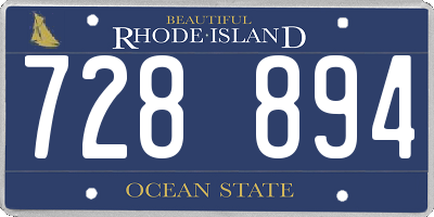 RI license plate 728894